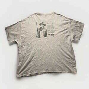Vintage John Wayne T Shirt Mens 3XL Graphic Quote Cowboy Western Movie Tee Gray